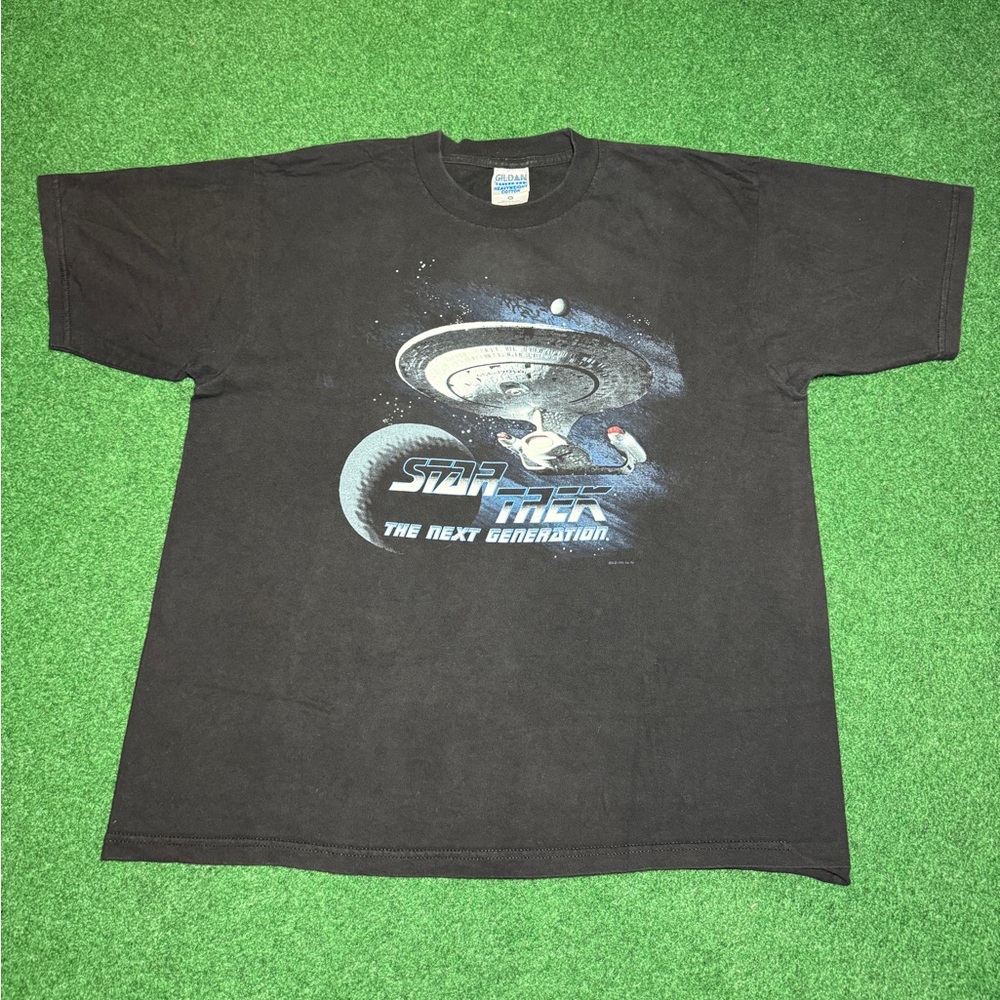 Vintage 90s Star Trek The Next Generation Sci Fi Promo XL T Shirt Starship